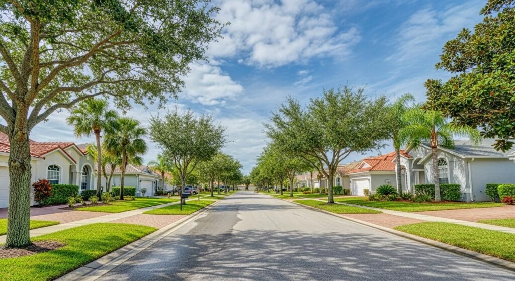 neighborhood in rockledge fl with trees